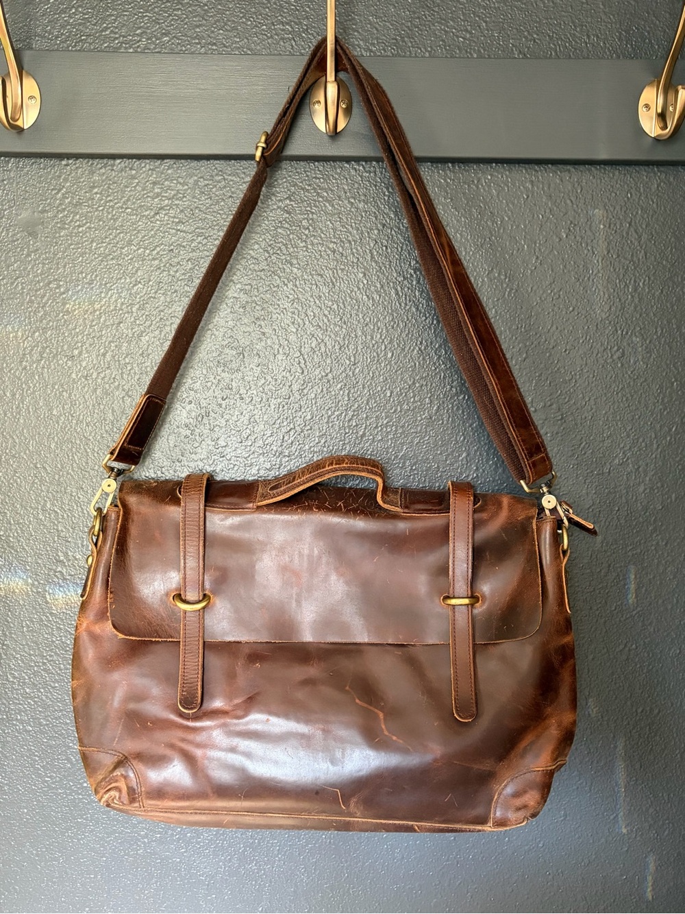Leather Messenger Bag - Computer Bag